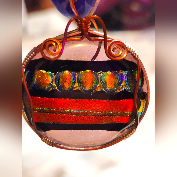 Handmade Fused Glass Pendant - Picture 3 of 9